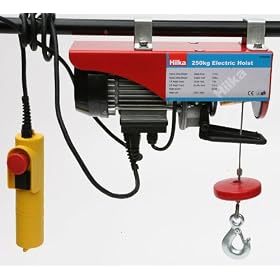 Hilka 250kg Electric Hoist / Lifting Gear with pulley and remote lifting control (84990250)