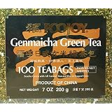 FooJoy Genmaicha Green Tea 100 Individually Wrapped Tea Bags by Tea Bags