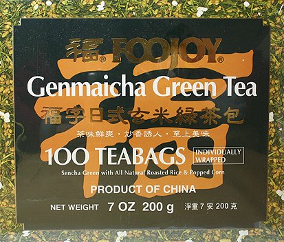FooJoy Genmaicha Green Tea - 100 Individually Wrapped Tea Bags by Macadamia Oils