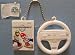 Nintendo Wii Super Mario Kart Miniature Figure Keychain W Steering Wheel