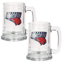 Charlotte Bobcats NBA 2pc 15oz Glass Tankard Set - Primary Logo by Great American Products