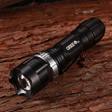 NF-X8455 Flood-to-Throw Zooming CREE Q3 WC 3-Mode 160Lumen LED Flashlight with Clip(1xAA/1x14500)