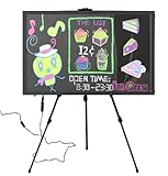 LED Writable Menu Board Message Board Sign 35'' X 23'' with 6 Markers Pens - Electronic Gifts