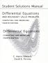 Student Solutions Manual for Differential Equations and Boundary Value Problems: Computing and Modeling