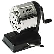X-Acto 1072 Model KS Vacuum Mount Pencil Sharpener, Chrome Receptacle, Black Base, 1 Unit