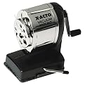 X-Acto 1072 Model KS Vacuum Mount Pencil Sharpener, Chrome Receptacle, Black Base, 1 Unit