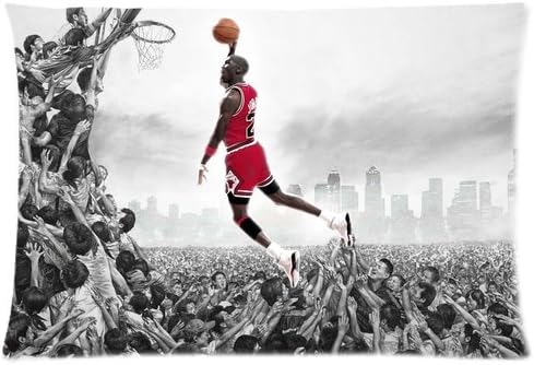 Michael Jordan Wallpaper Hd 1080P2 Custom Zippered Throw Pillow Cover 20x30 (one side)