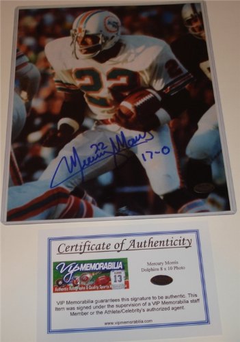 Mercury Morris Miami Dolphins Autographed/Hand Signed 8 x 10 Photo