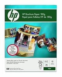 HP Brochure Paper, Glossy (150 Sheets, 8.5 x 11 Inches, 180 g)