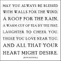 May You always Be Blessed - Irish Blessing Black and White Magnet