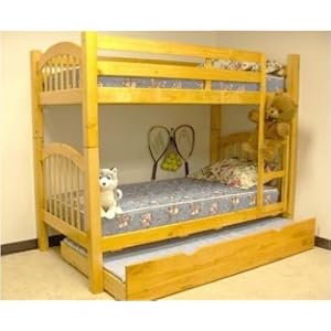 ACME 2359 Mission Solid Wood Twin Trundle Bunk Beds Bunkbeds Oak