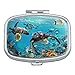 Ocean Coral Reef Sea Turtles Diving Rectangle Pill Case Trinket Gift Box