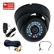 VideoSecu High Resolution 600TVL Security Camera 1/3'' Sony CCD Vandal Proof Night Vision Weatherproof 20 IR LEDs for CCTV DVR Home Surveillance Sysyem with Pre-Amp Mini Hidden Microphone, Video Audio Power Cable and Free Power Supply 1V3