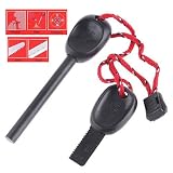 Flint Fire Starter Whistle Compass Saw Ruler Outdoor Survival Kit
