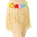 Hawaiian Adult Plastic Flowered Grass Skirt, 15-1/2 inch Long Hula Skirt, 11 Colors For Choose, Luau Party supplies