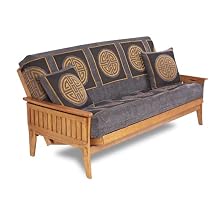 Medium Oak Queen Size Santa Cruz Futon