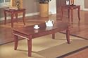 BEAUTIFUL DARK WOOD 3PC COFFEE & 2 END TABLE SET