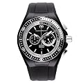 Technomarine - 110018 - Montre Homme - Quartz - Chronographe - Bracelet Caoutchouc Noir