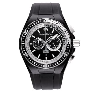 TechnoMarine Men's 110018 Cruise Sport Chronograph Black and White Dial Watch