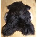 Island Schaffell Lammfell Fell schwarz-weiss 120-130x85cm