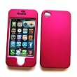 Apple iPhone 4 & 4S Rubberized Snap-On Protector Hard Case, Rose Pink