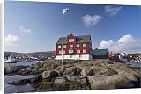 Canvas Prints of Skansapakkhusid, a former storage building now houses the offices of the Prime from Robert Harding