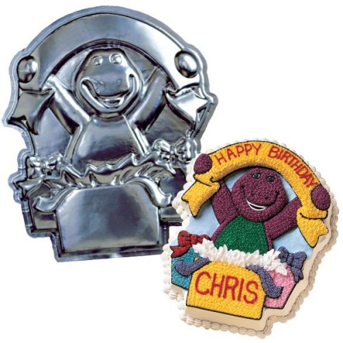 Wilton Barney with Birthday Banner Purple Dinosaur Cake Pan (2105-3450, 1998)