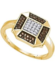 0.20CTW COGNAC DIAMOND FASHION RING