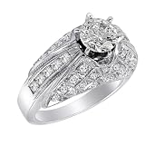 14K Diamonds semi-mount with 32 Rounds and 10 P.Cut Diamonds (center stone not included)