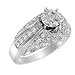 14K Diamonds semi-mount with 32 Rounds and 10 P.Cut Diamonds (center stone not included)