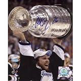 NHL Martin St Louis Lightning Cup Over Head Autographed 8-by-10-Inch Photograph