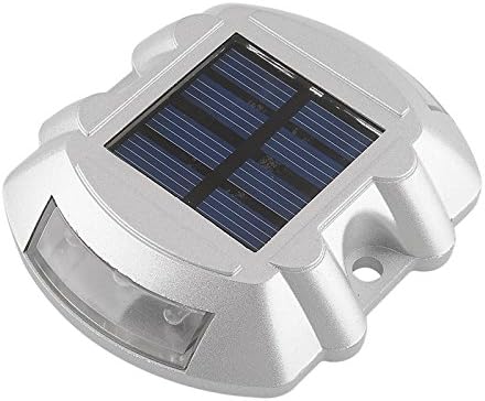 SHARING Lighting Aluminum Solar 6-LED Outdoor Road Driveway Dock Path Ground Light Lamp-White