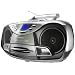 Karcher RR510 Tragbares Stereo Radio (CD/MP3-Player, UKW-Radio, Kassette, USB 2.0,  100 Watt (PMPO)) silber
