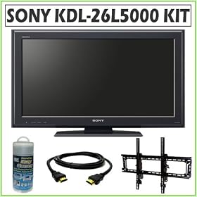 Sony Bravia® L-Series KDL-26L5000 26-inch 720P LCD HDTV + Wall Mount Accessory Kit
