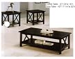 ELEGANT 3 PC COFFEE TABLE SET IN CAPPUCCINO