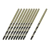 uxcell　ツイストドリルビット　ストレートシャンク　HSS素材　ダークグレー　10枚入り