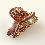 Moret Golden Amber - Cubitas Duchamp Collection (Made in France, Swarovski Crystals, Claw clip)