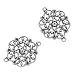 Antiqued Silver Plated Ornate Mandala Connector Link 14mm (4)
