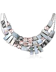 Kenneth Cole New York "Shell Brilliance" Geometric Shell and Crystal Multi-Row Necklace, 20"