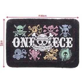  One Piece Anime Jolly Roger Black Bath Mat