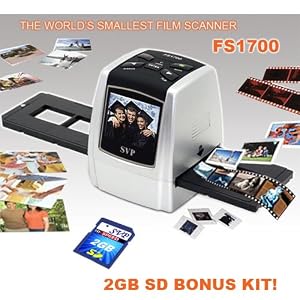 SVP Digital Film Scanner w  2.4 Build-in LCD (2GB Included), ~World's Smallest Film Scanner~ by 