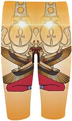 D-Story Custom Beautiful Isis With Egyptian Sign Cropped Leggings Skinny Pants