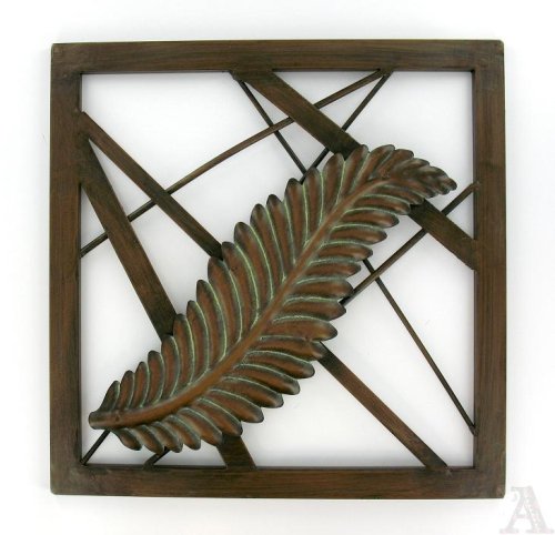 Palm Tree Rustic Metal Wall Art 3 Dimension Leaf