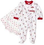 Babygear Unisex-baby Newborn My 1st Christmas Plush Velboa Blanket, Red, 6-9 Months
