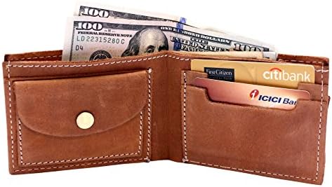 Leather Wallet Billfold Short Wallet Card Coins Wallet Slim Wallet Bifold Wallet