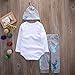 Baby Boys Deer Long Sleeve Little Brother Bodysuit and Pants Outfit with Hat