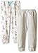 BON BEBE Baby Best Friends 2 Pack Assorted Pant Set, Neutral, 3-6 Months