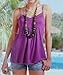 Women Viscose Spandex Spaghetti Strap Cami Tunic Knit Top