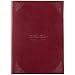 Burgundy Faux Leather Wine Journal, Steamed Off Label Area, Embossed, 7x10"