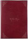 Burgundy Faux Leather Wine Journal, Steamed Off Label Area, Embossed, 7x10"